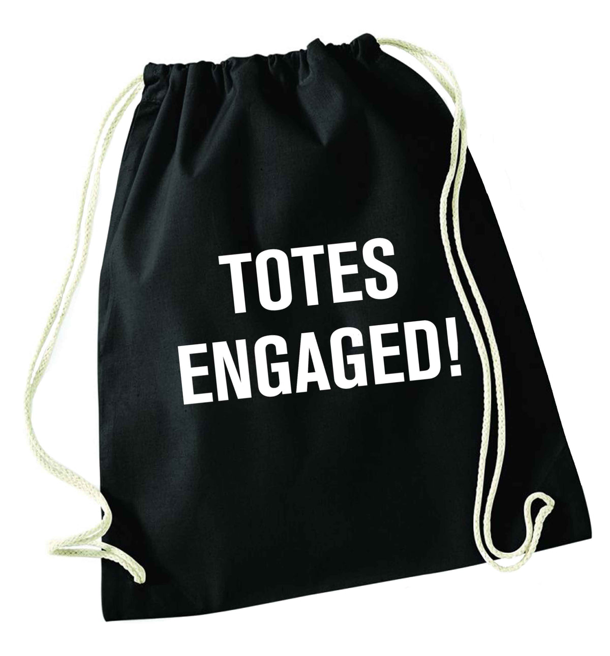 Totes engaged black drawstring bag