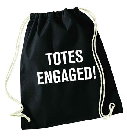 Totes engaged black drawstring bag