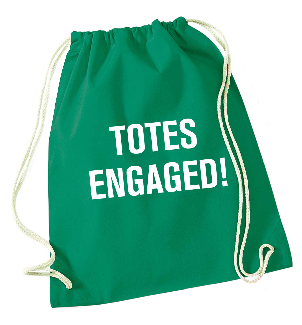 Totes engaged green drawstring bag