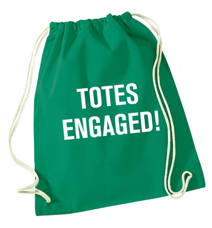 Totes engaged green drawstring bag