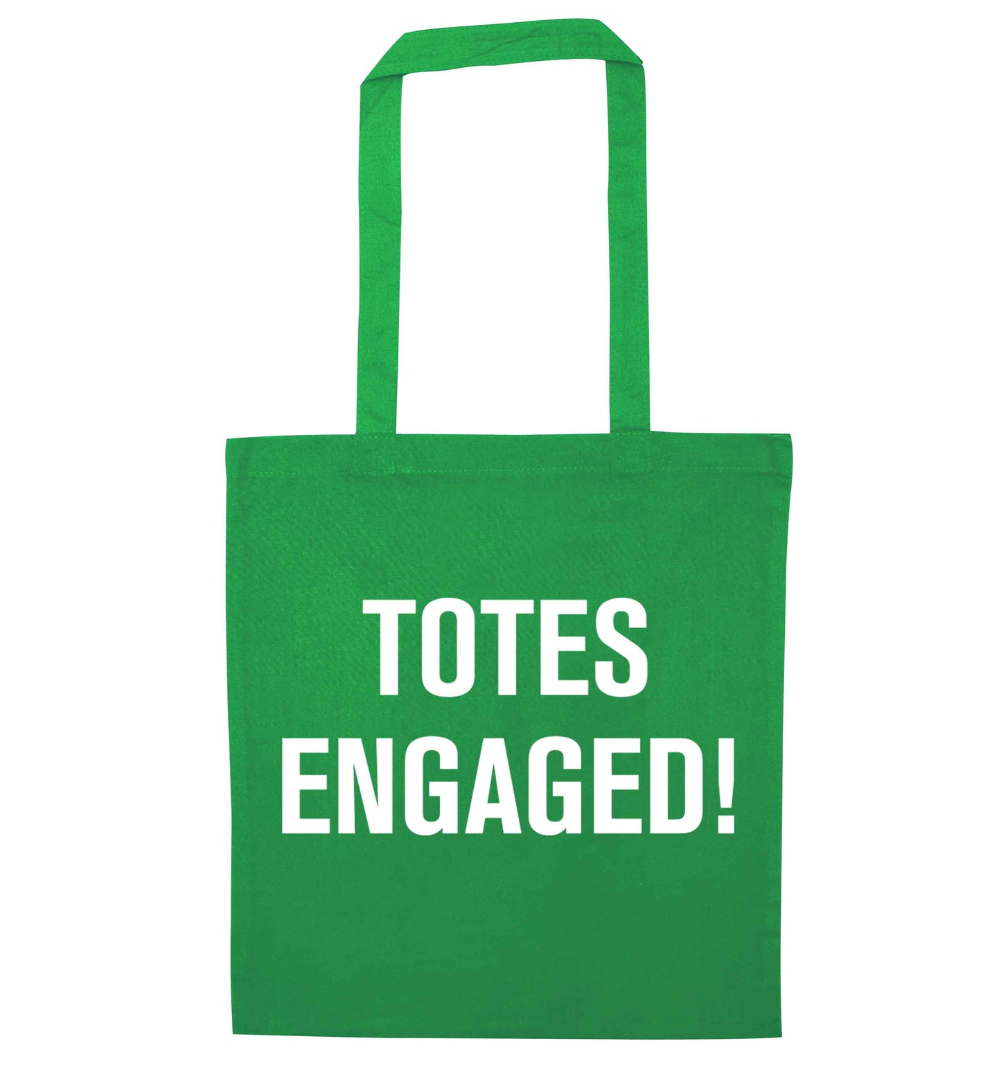 Totes engaged green tote bag