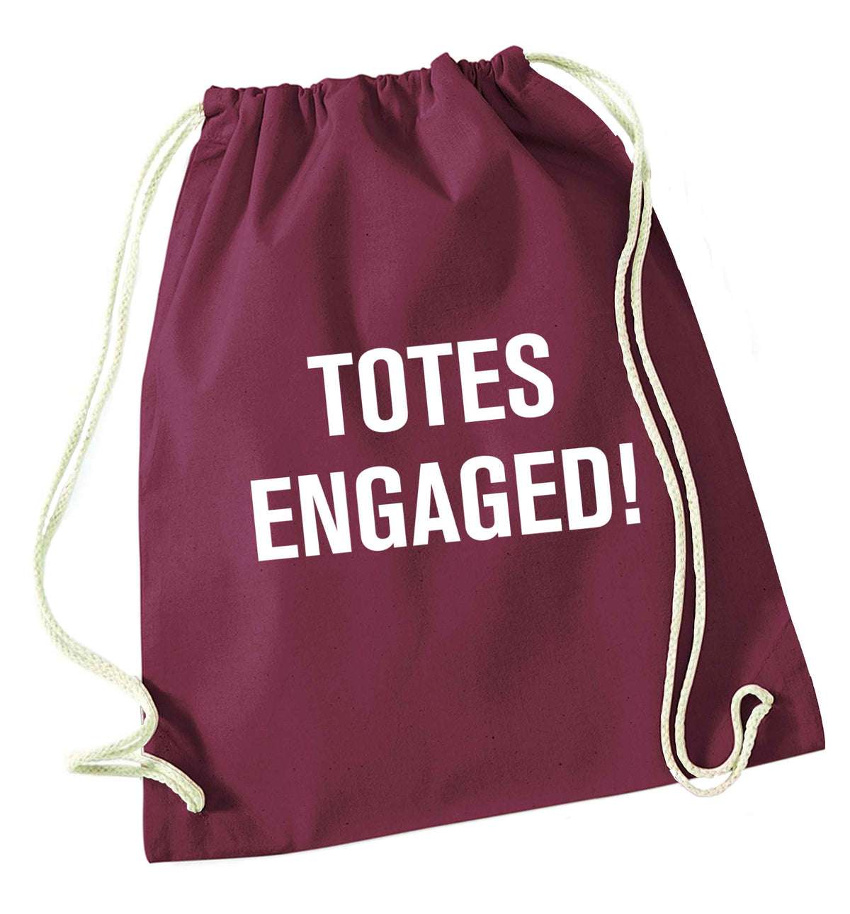 Totes engaged maroon drawstring bag