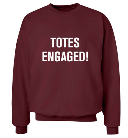 Totes engaged adult's unisex maroon sweater 2XL