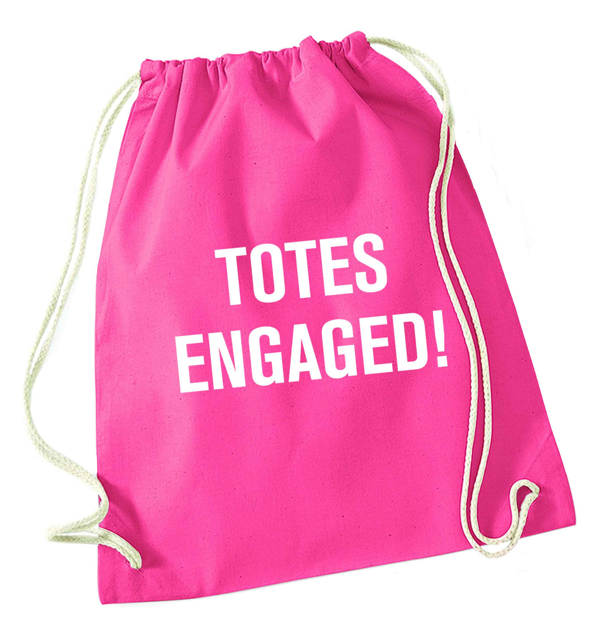 Totes engaged pink drawstring bag