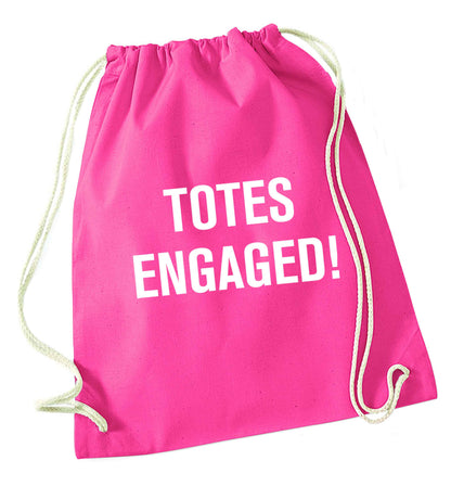 Totes engaged pink drawstring bag