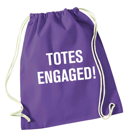 Totes engaged purple drawstring bag