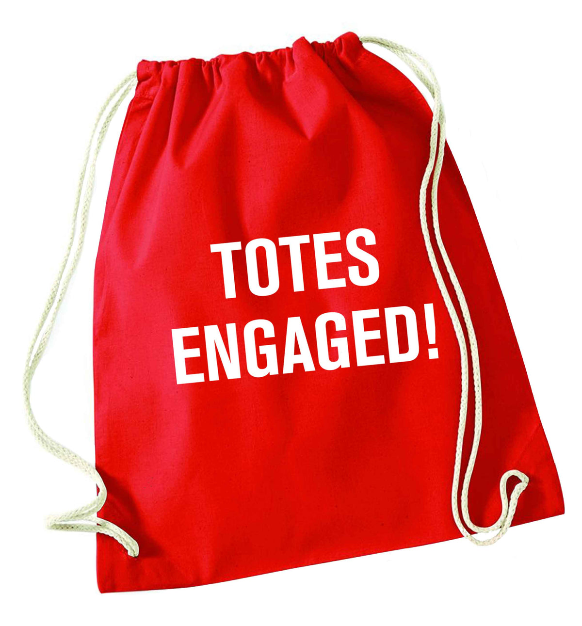 Totes engaged red drawstring bag 