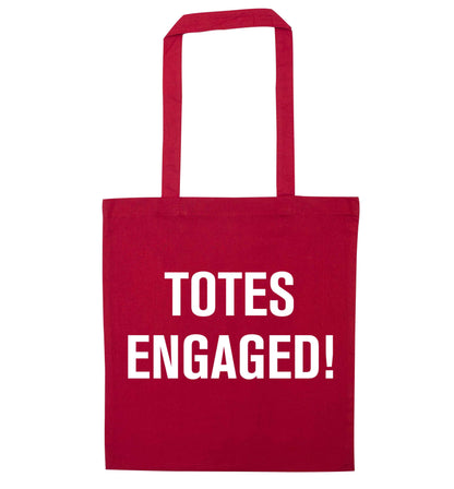 Totes engaged red tote bag