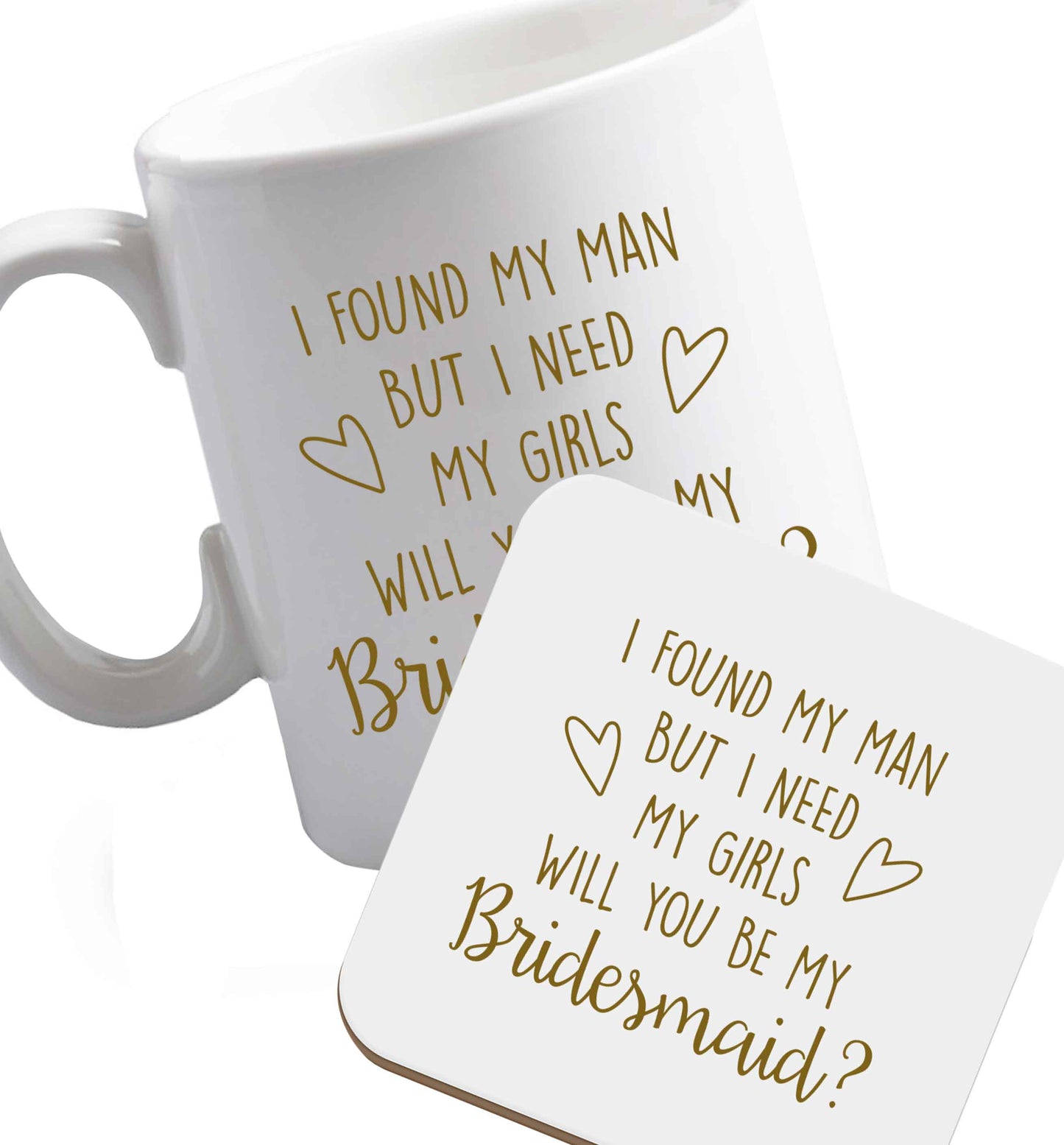 10 oz Favourite Type Pan Pancake ceramic mug and coaster set right handed