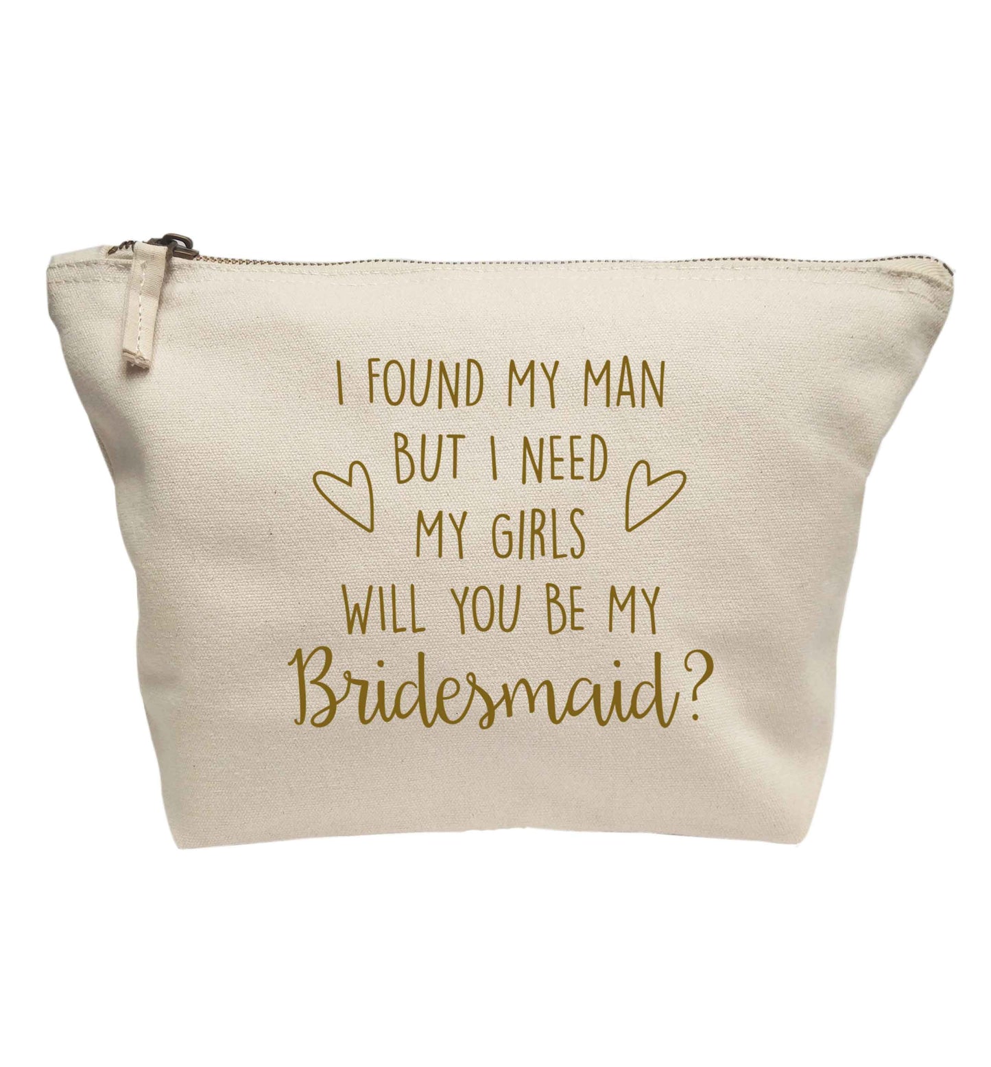 I found my man but I need my girls will you be my bridesmaid? | Makeup / wash bag