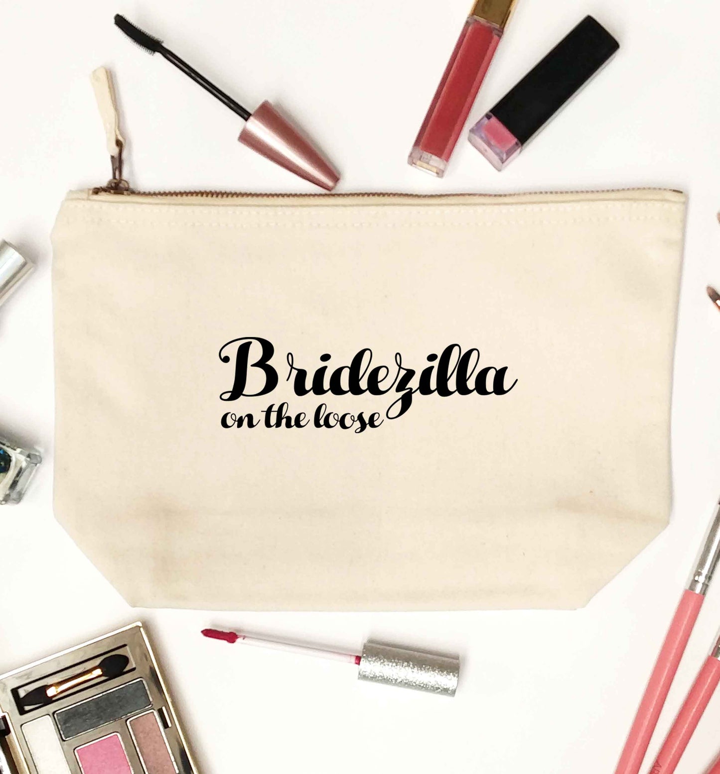 Bridezilla on the loose natural makeup bag