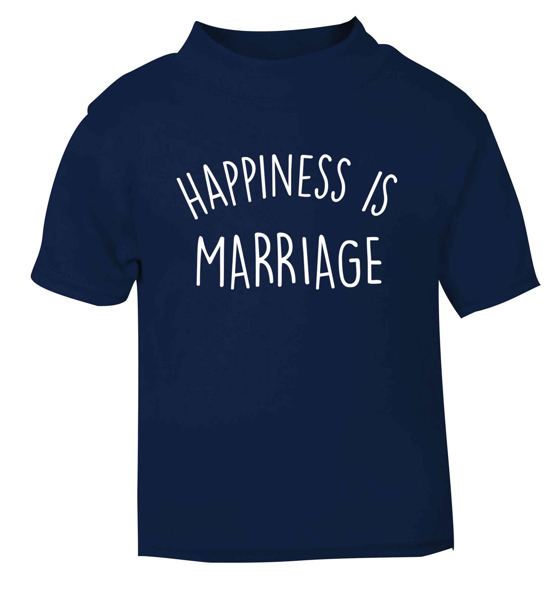 Happiness is marriage navy baby toddler Tshirt 2 Years
