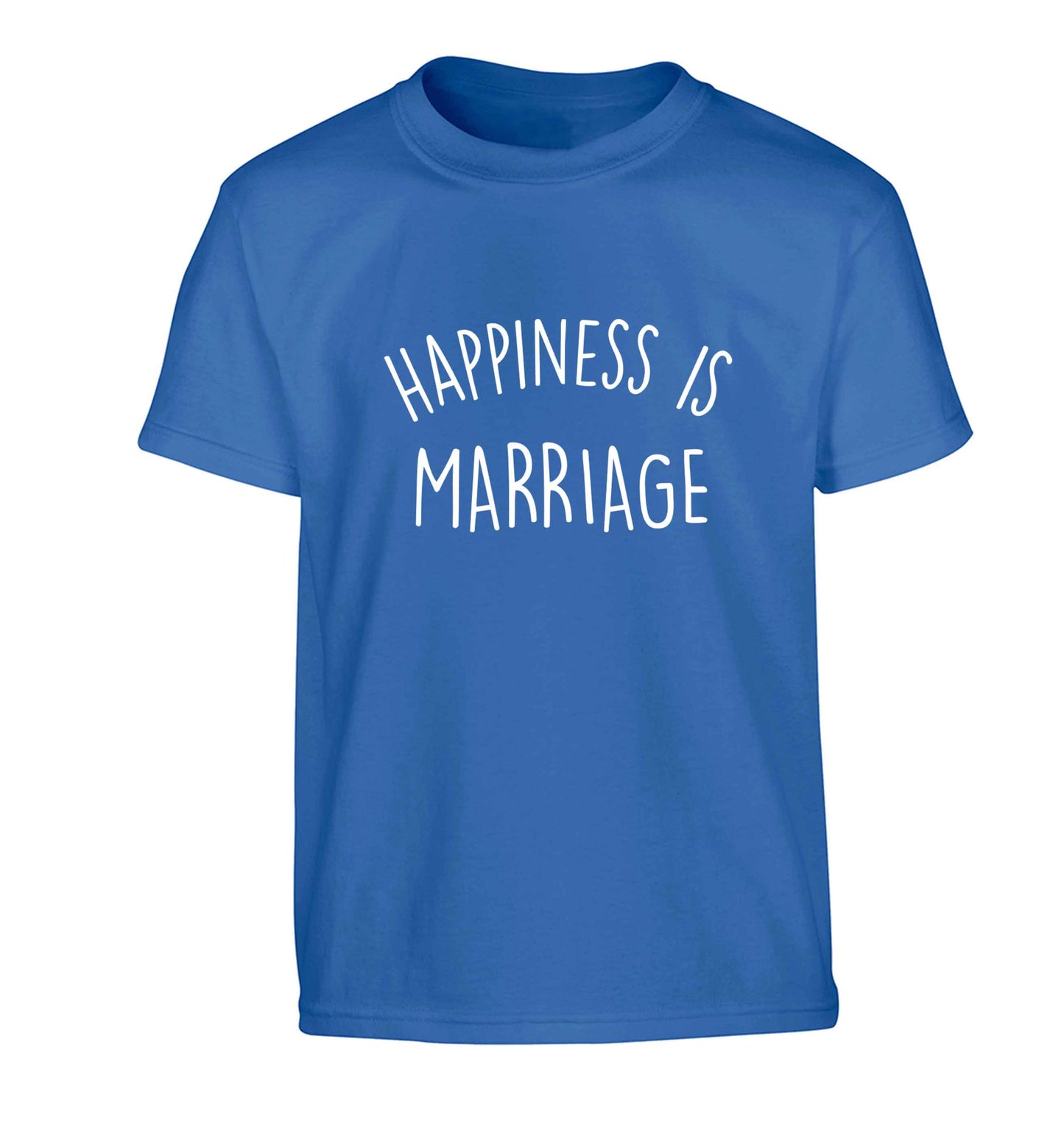 Happiness is wedding planning Children's blue Tshirt 12-13 Years