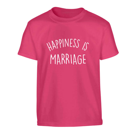 Happiness is wedding planning Children's pink Tshirt 12-13 Years