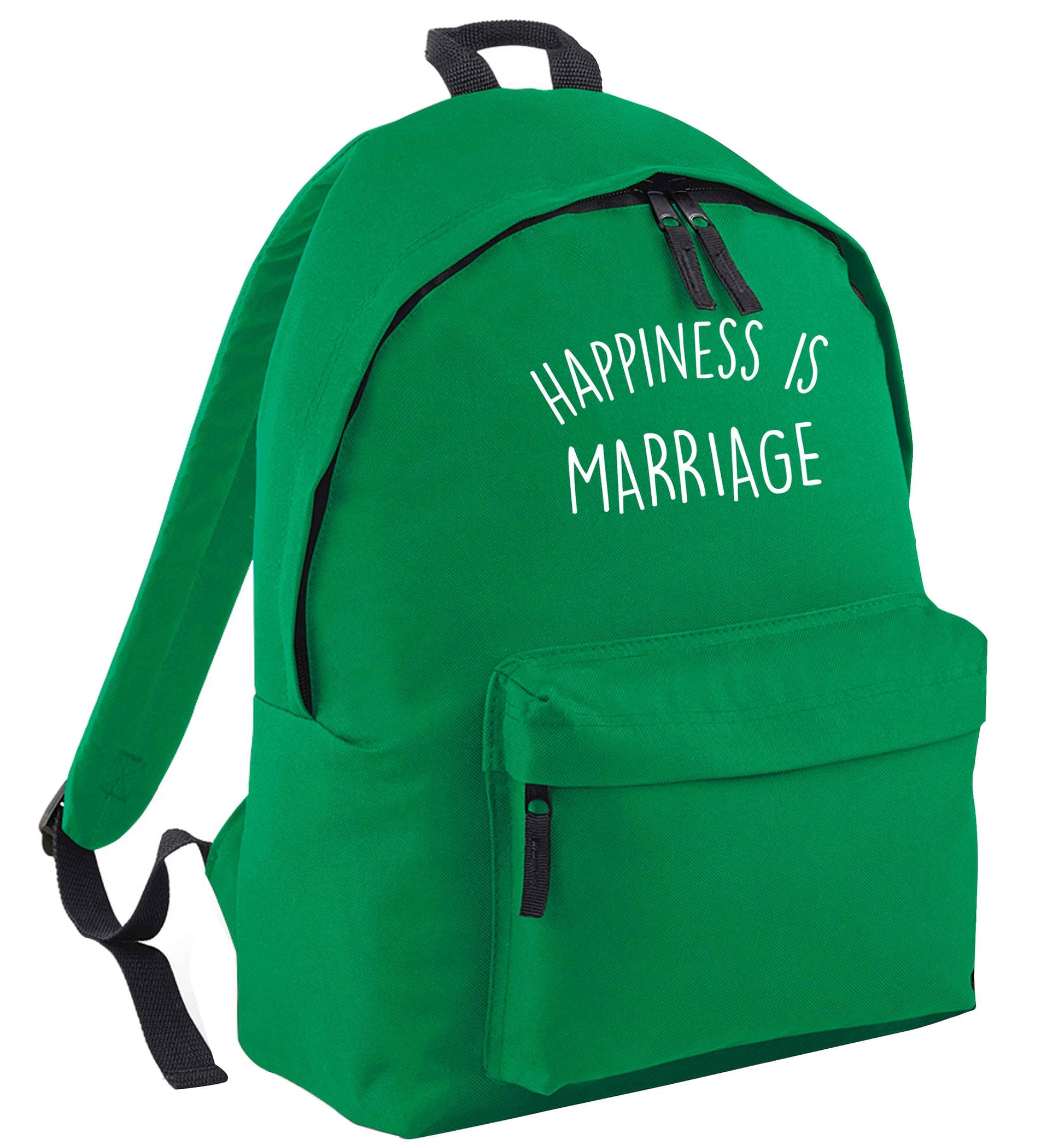 Happiness is wedding planning green adults backpack