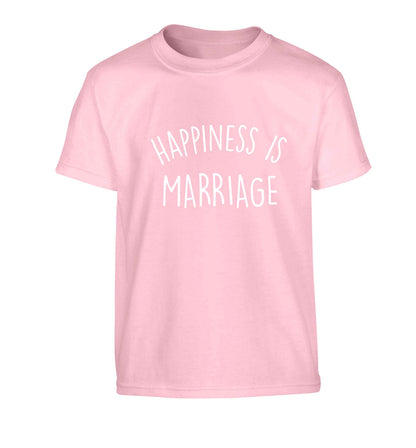 Happiness is wedding planning Children's light pink Tshirt 12-13 Years