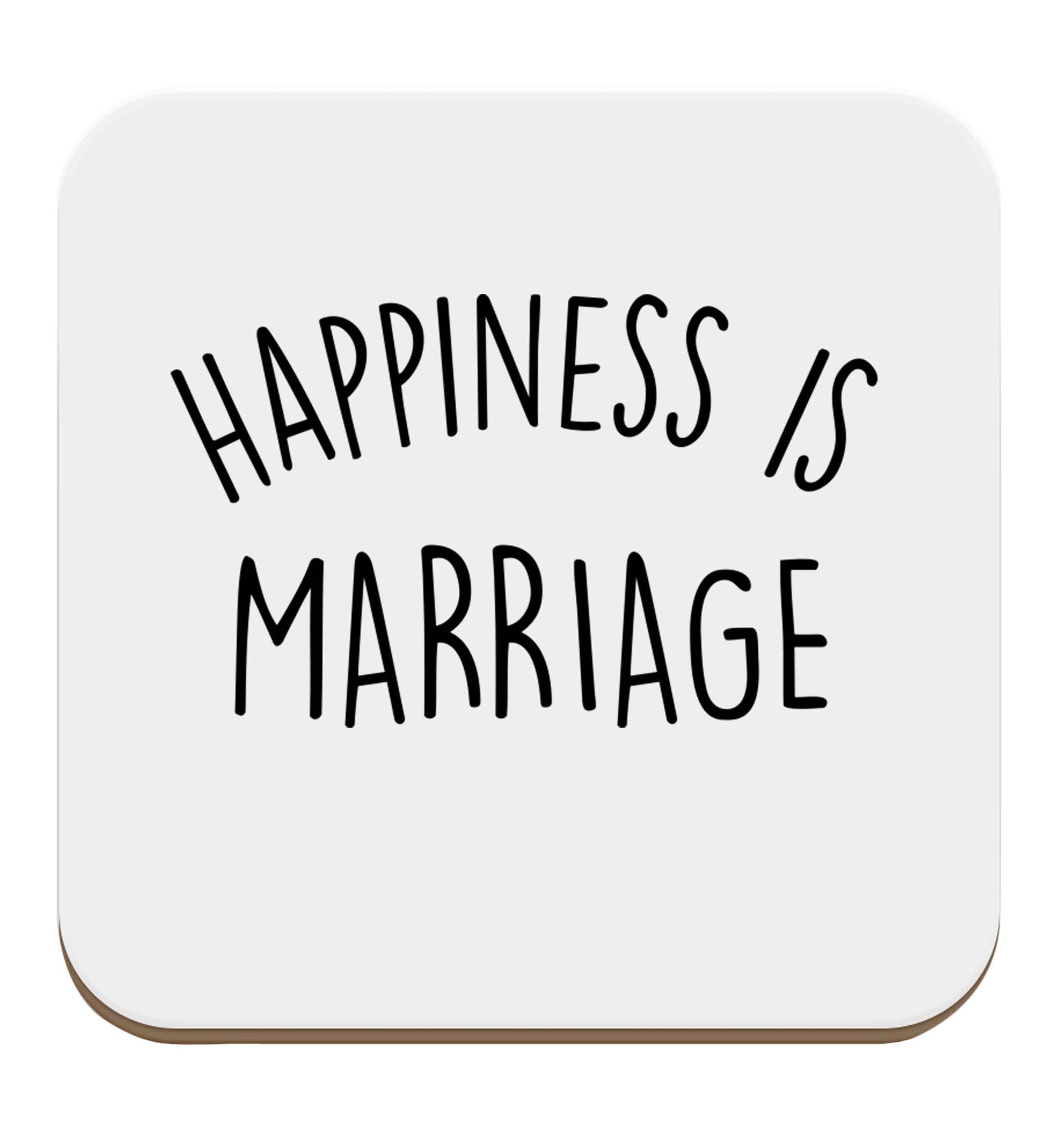 Happiness is wedding planning set of four coasters