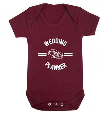Wedding planner baby vest maroon 18-24 months
