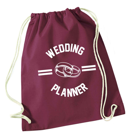 Wedding planner maroon drawstring bag