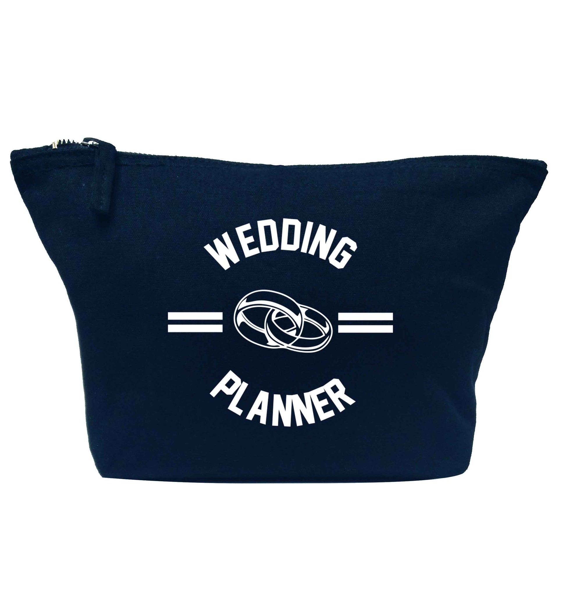 Wedding planner navy makeup bag