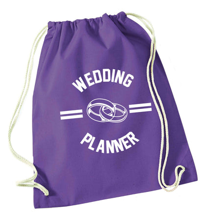 Wedding planner purple drawstring bag