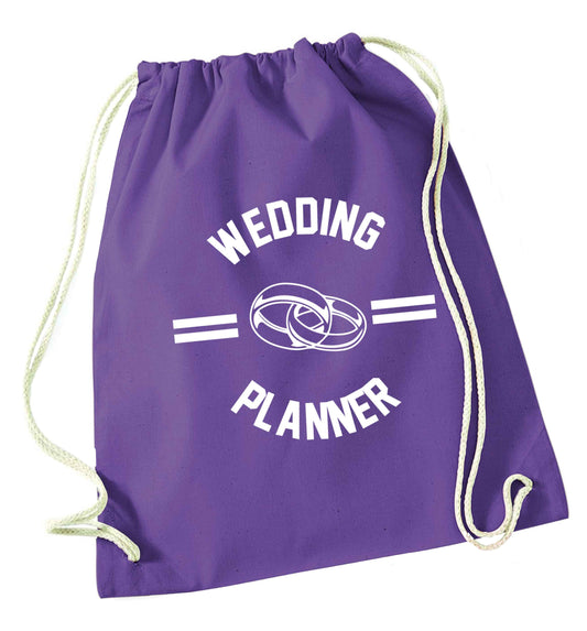 Wedding planner purple drawstring bag