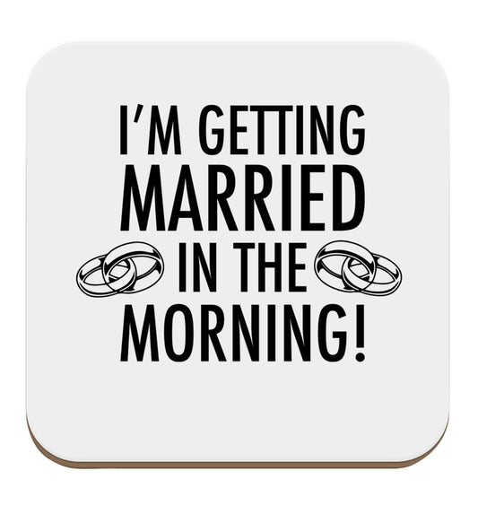 I'm getting married in the morning! set of four coasters