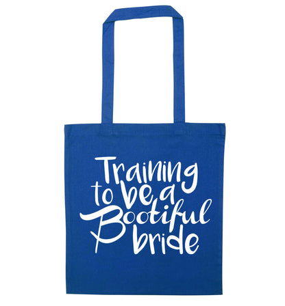 Get motivated and get fit for your big day! Our workout quotes and designs will get you ready to sweat! Perfect for any bride, groom or bridesmaid to be!  blue tote bag