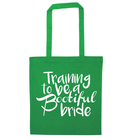 Get motivated and get fit for your big day! Our workout quotes and designs will get you ready to sweat! Perfect for any bride, groom or bridesmaid to be!  green tote bag