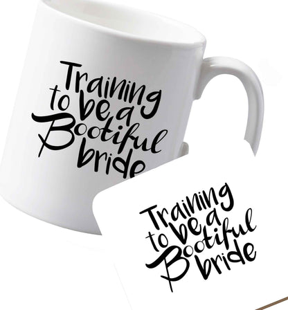 10 oz Ceramic mug and coaster Get motivated and get fit for your big day! Our workout quotes and designs will get you ready to sweat! Perfect for any bride, groom or bridesmaid to be!    both sides