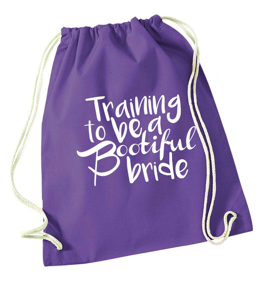 Get motivated and get fit for your big day! Our workout quotes and designs will get you ready to sweat! Perfect for any bride, groom or bridesmaid to be!  purple drawstring bag