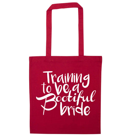 Get motivated and get fit for your big day! Our workout quotes and designs will get you ready to sweat! Perfect for any bride, groom or bridesmaid to be!  red tote bag