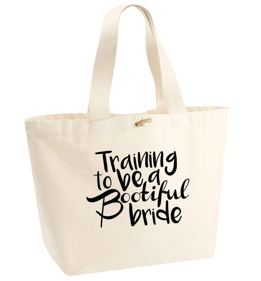 Get motivated and get fit for your big day! Our workout quotes and designs will get you ready to sweat! Perfect for any bride, groom or bridesmaid to be!  organic cotton premium tote bag with wooden toggle in natural