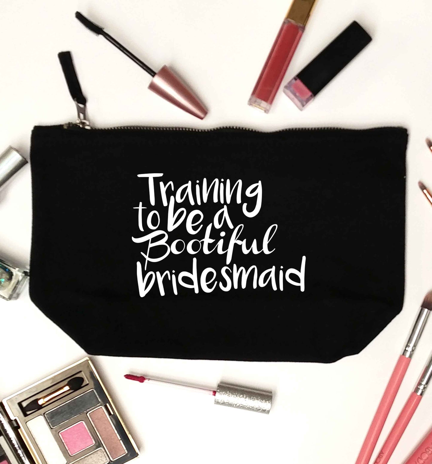 Get motivated and get fit for your big day! Our workout quotes and designs will get you ready to sweat! Perfect for any bride, groom or bridesmaid to be!  black makeup bag