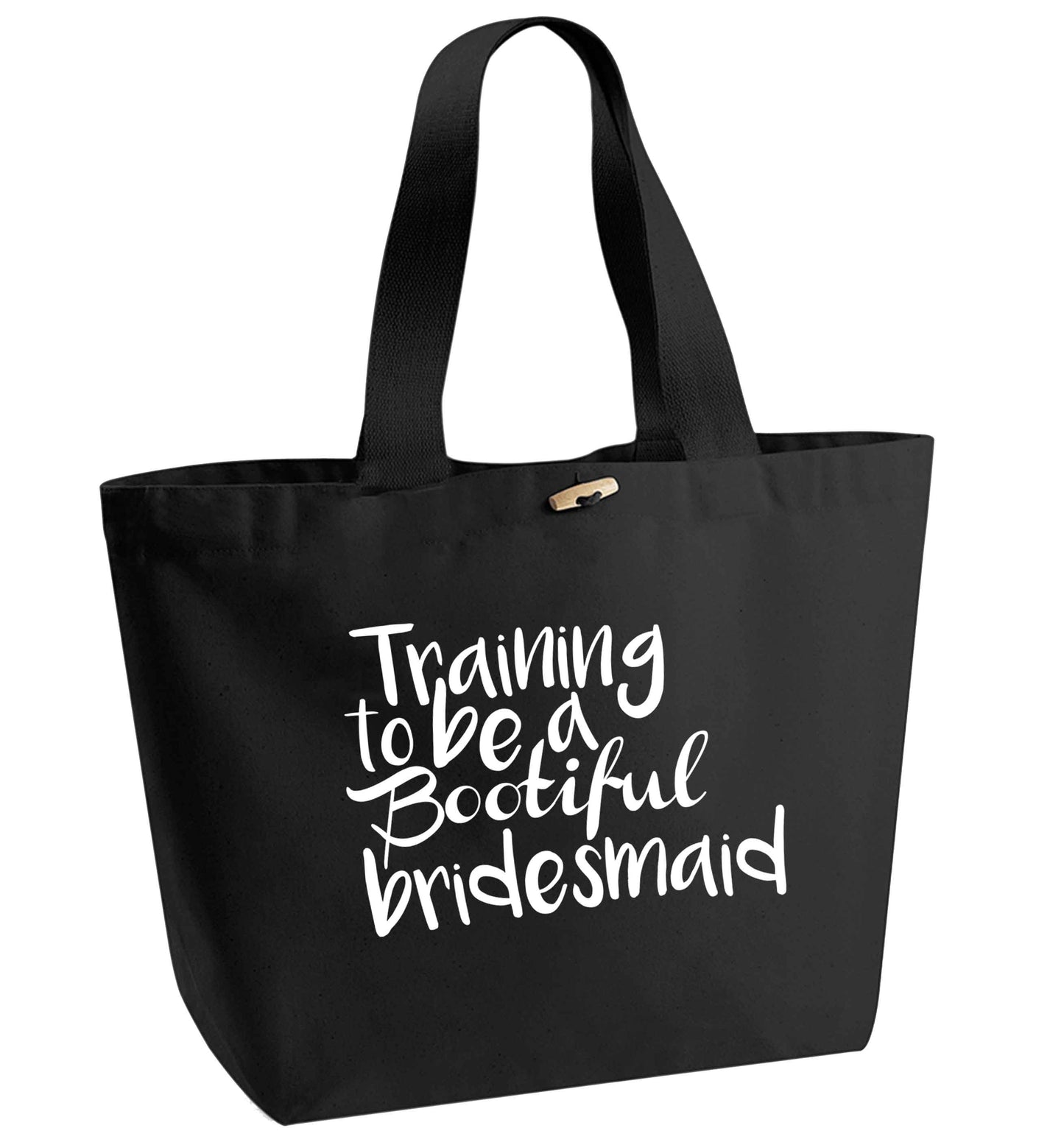 Get motivated and get fit for your big day! Our workout quotes and designs will get you ready to sweat! Perfect for any bride, groom or bridesmaid to be!  organic cotton premium tote bag with wooden toggle in black