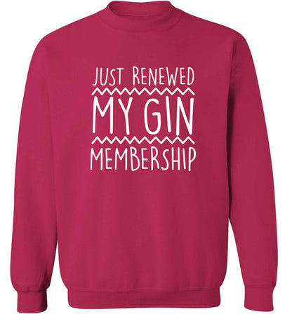 Just renewed my gin membership adult's unisex pink sweater 2XL