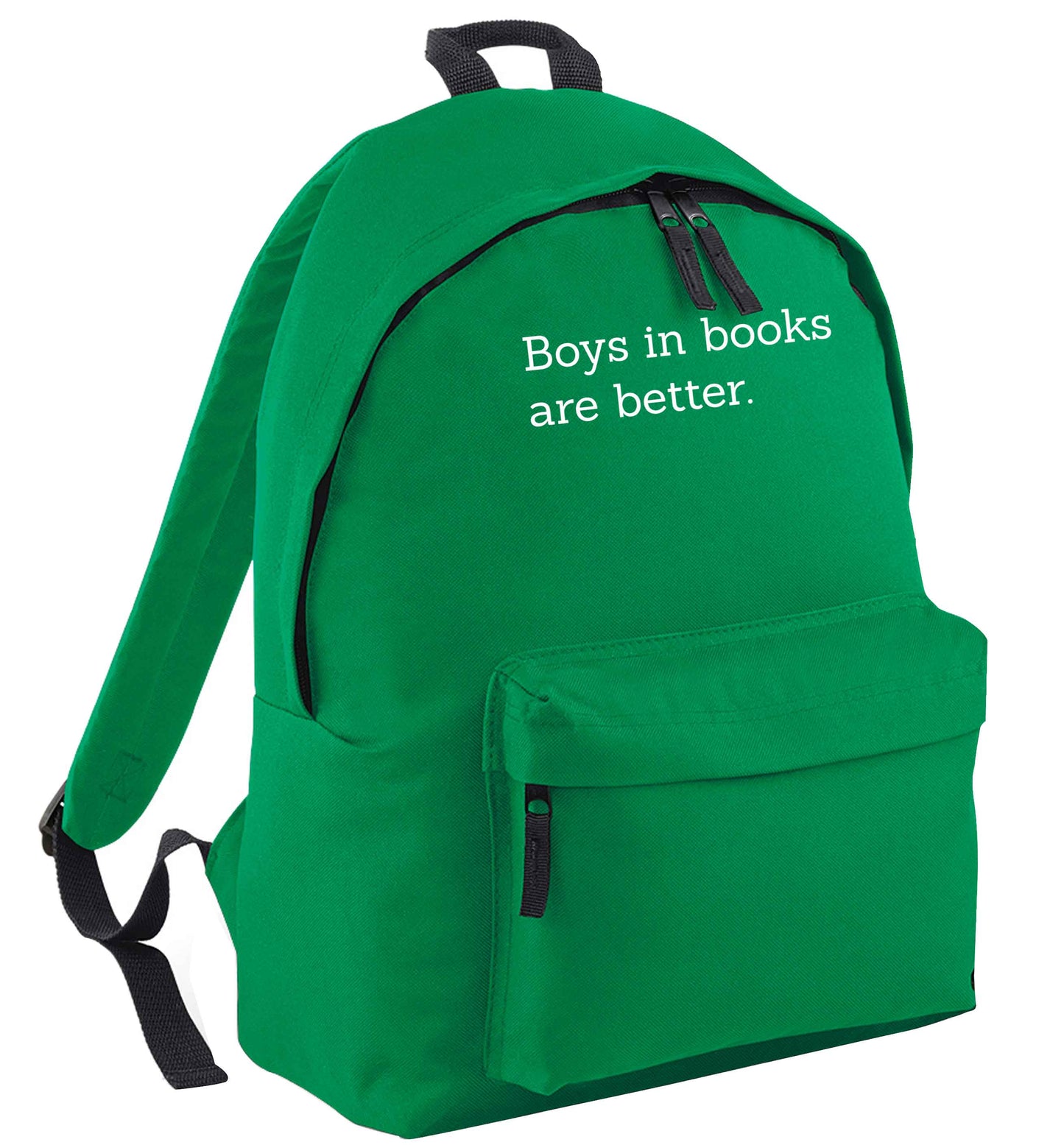 Boys in books are better green adults backpack