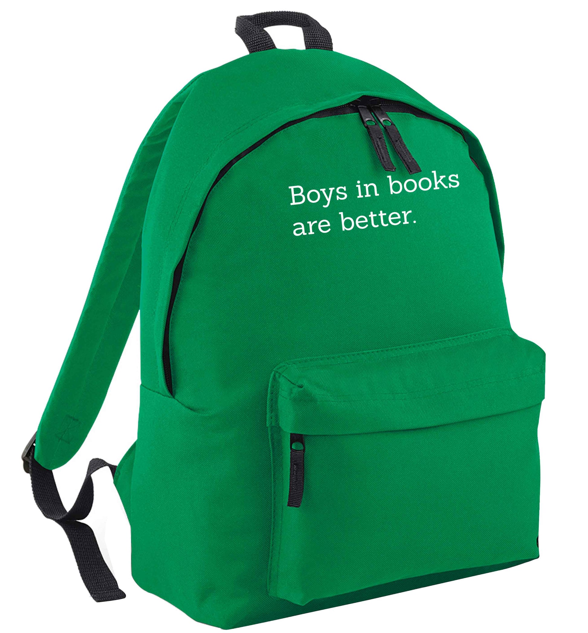 Boys in books are better green adults backpack