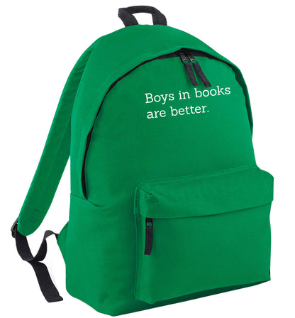 Boys in books are better green adults backpack