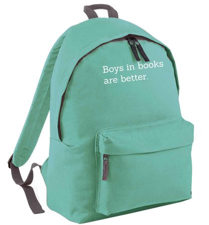 Boys in books are better mint adults backpack