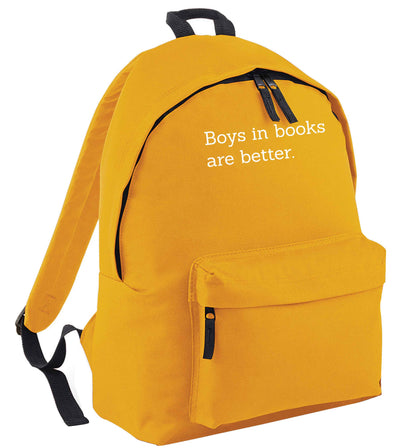 Boys in books are better mustard adults backpack