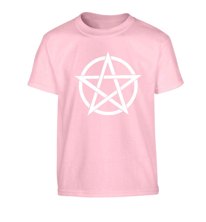 Pentagram symbol Children's light pink Tshirt 12-13 Years