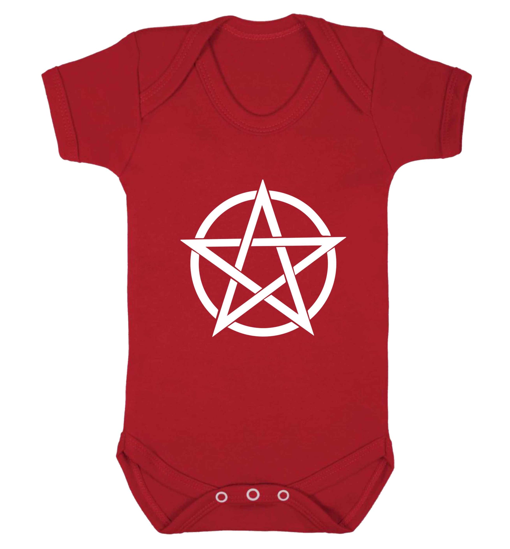 Pentagram symbol baby vest red 18-24 months