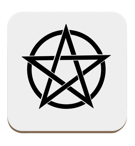 Pentagram symbol set of four coasters