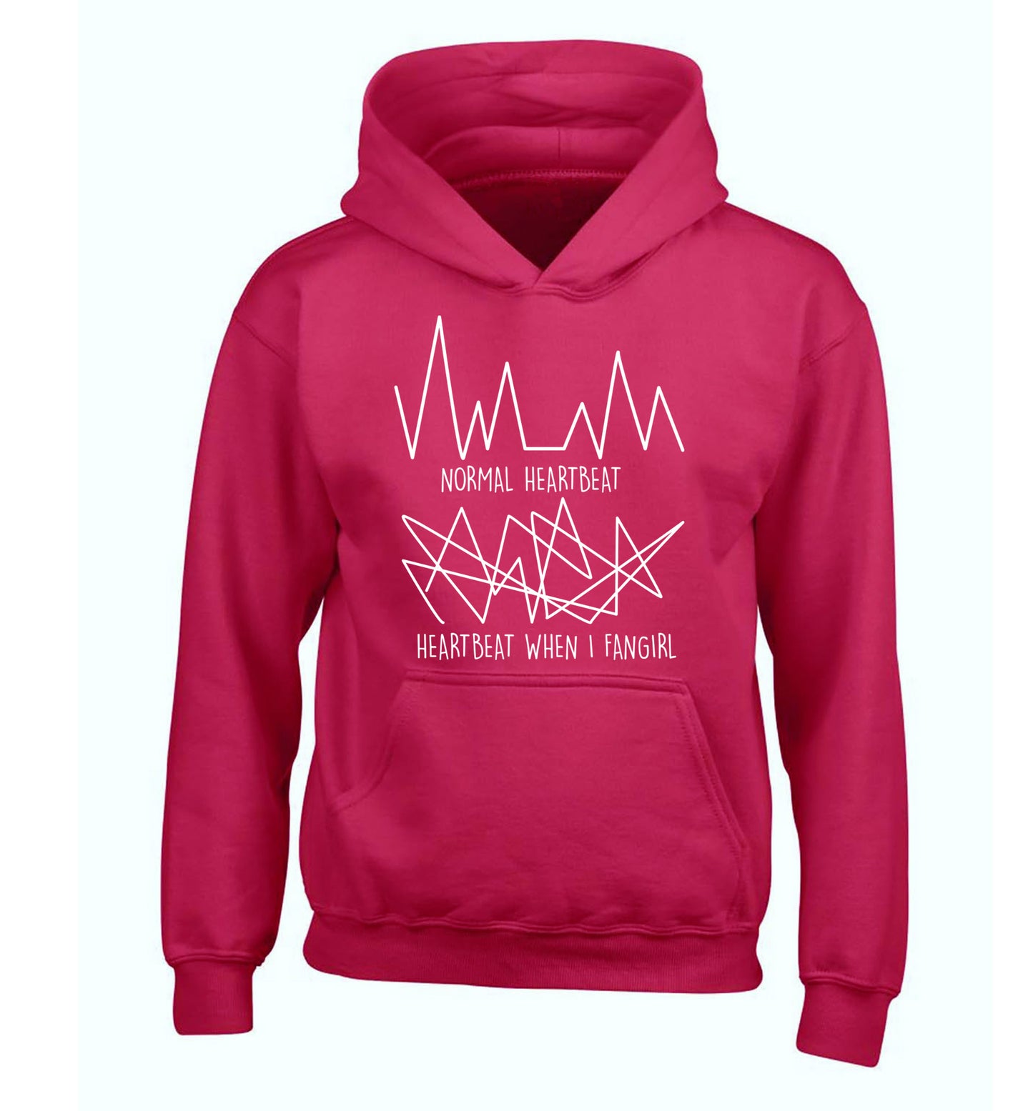 Normal heartbeat heartbeat when I fangirl children's pink hoodie 12-14 Years