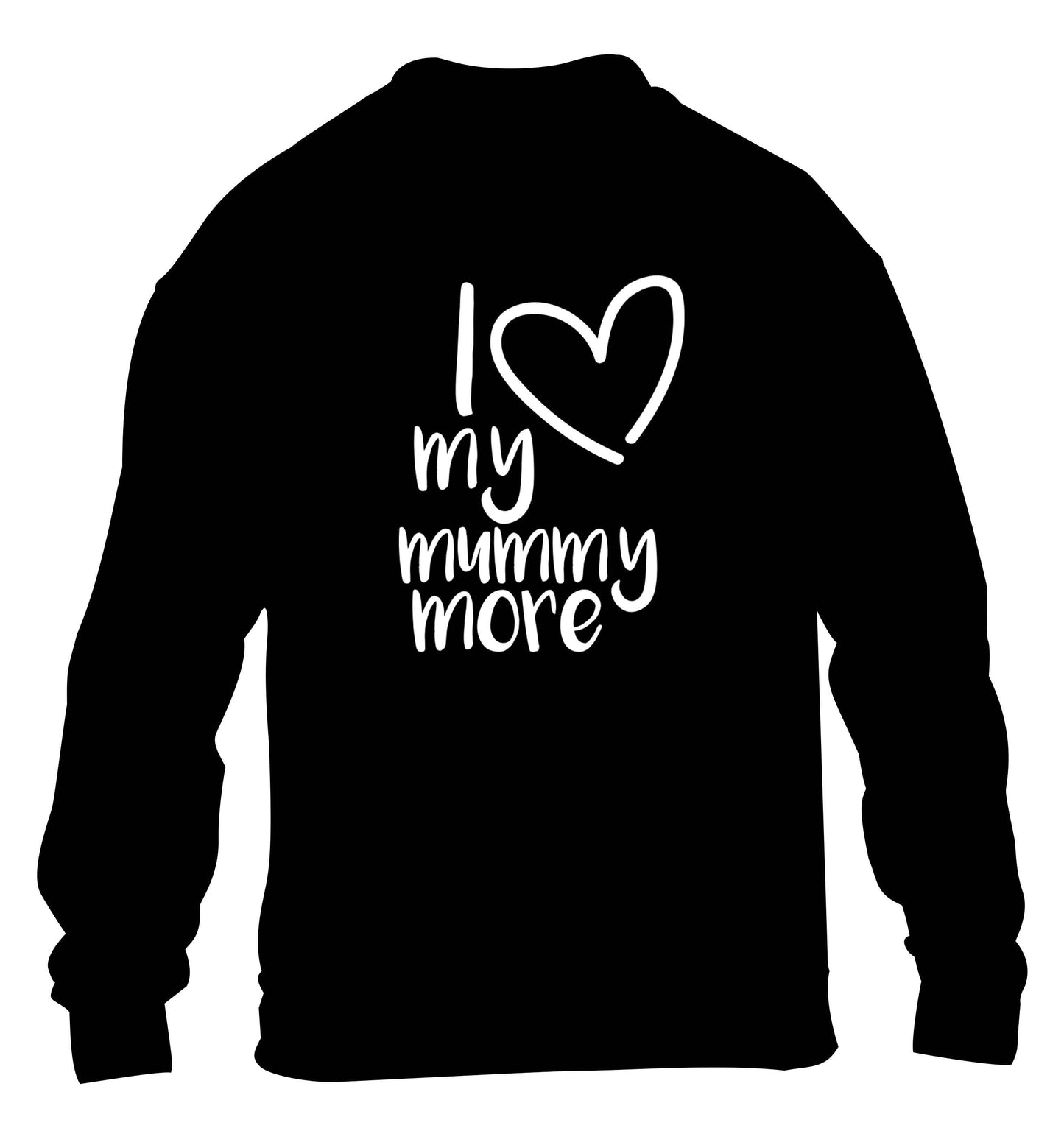 I love my mummy more children's black sweater 12-13 Years