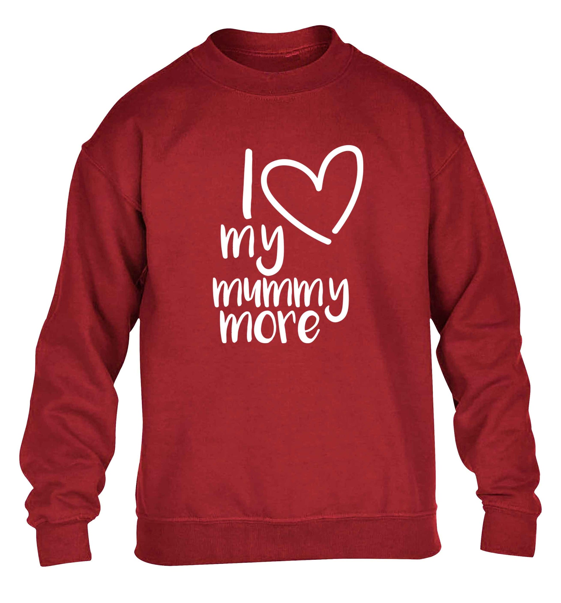 I love my mummy more children's grey sweater 12-13 Years
