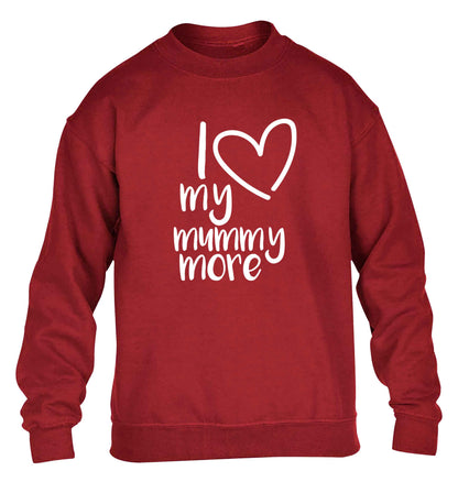 I love my mummy more children's grey sweater 12-13 Years