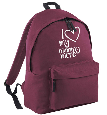 I love my mummy more black adults backpack