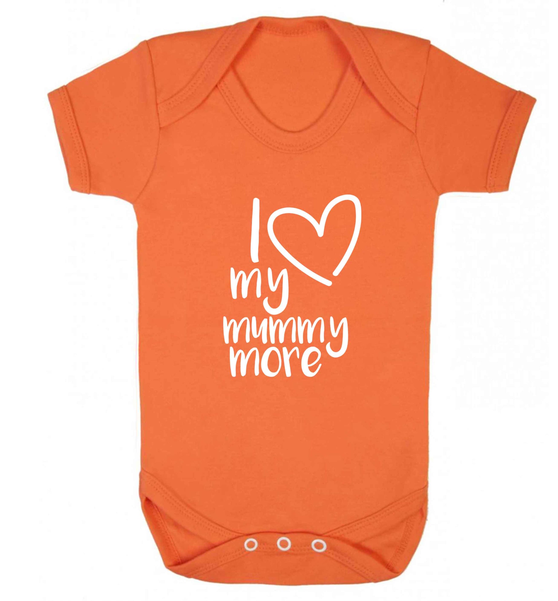 I love my mummy more baby vest orange 18-24 months